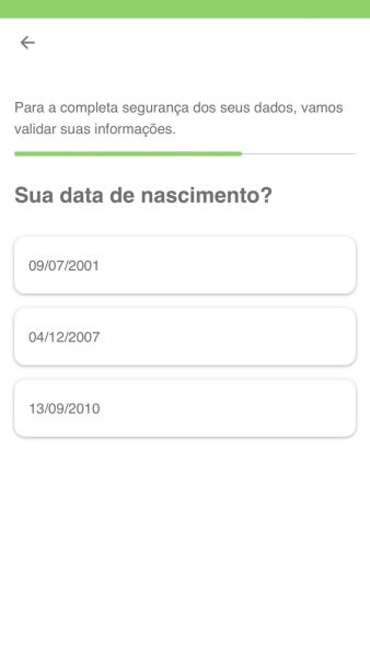 Data de nascimento